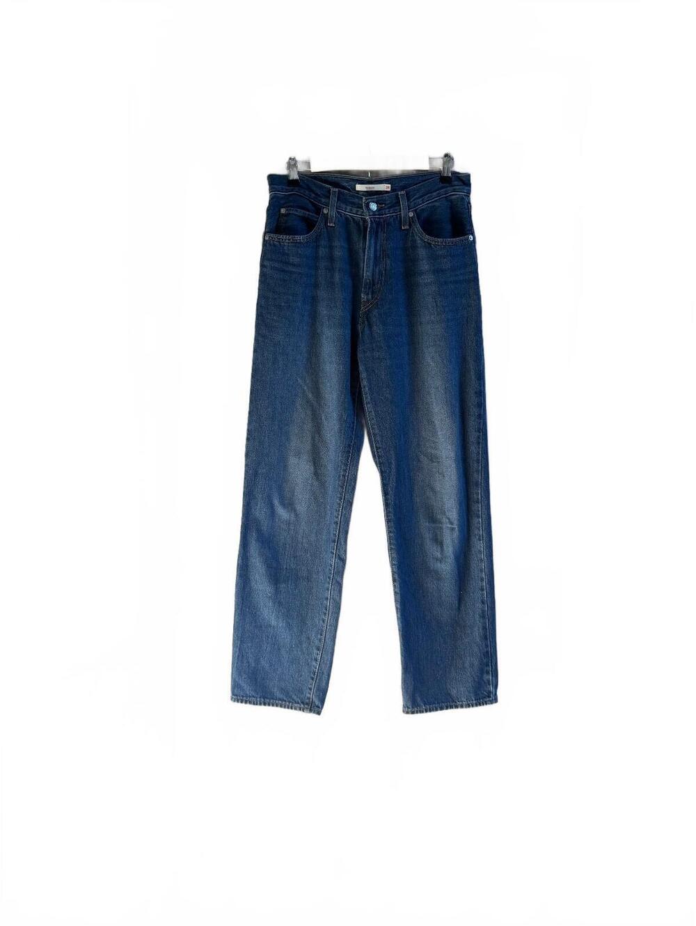 Levi's '94 Baggy Mid Rise Jeans Women's Size 28 W28 Straight Wide Leg Blue Y2K